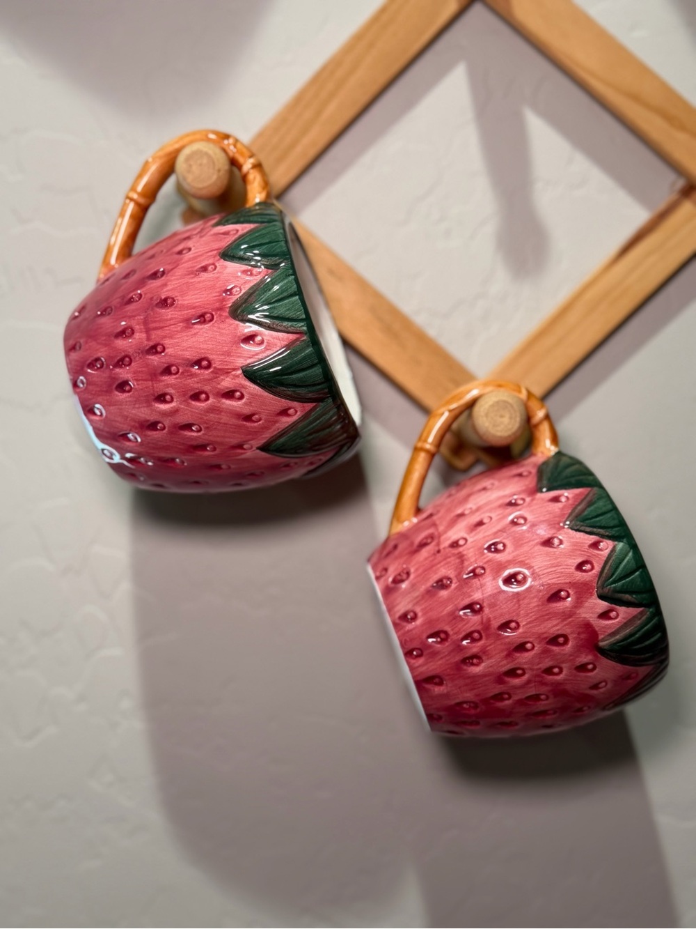 Vintage 3D Embossed Strawberry Mug